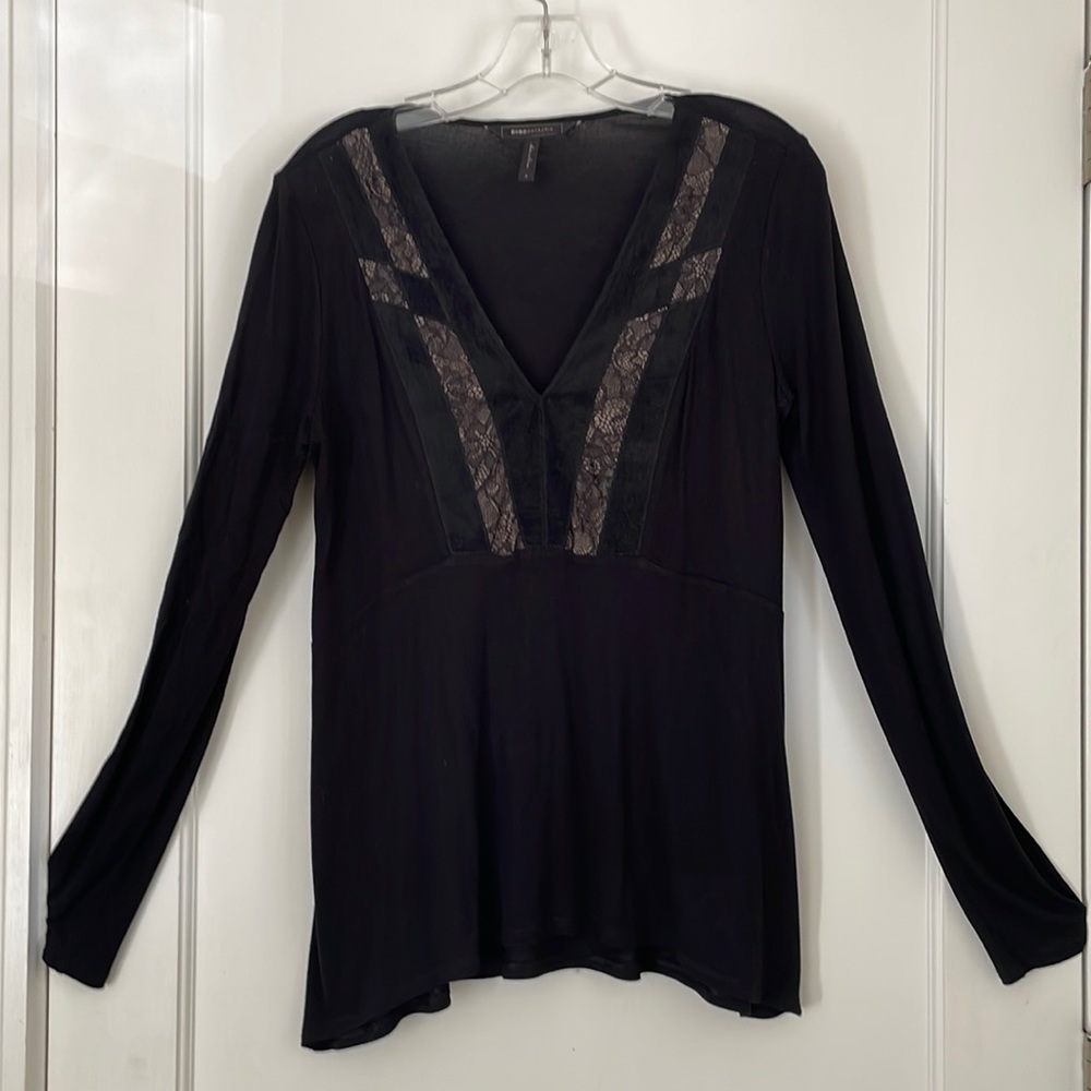 Black BCBG MaxAzria v-neck top